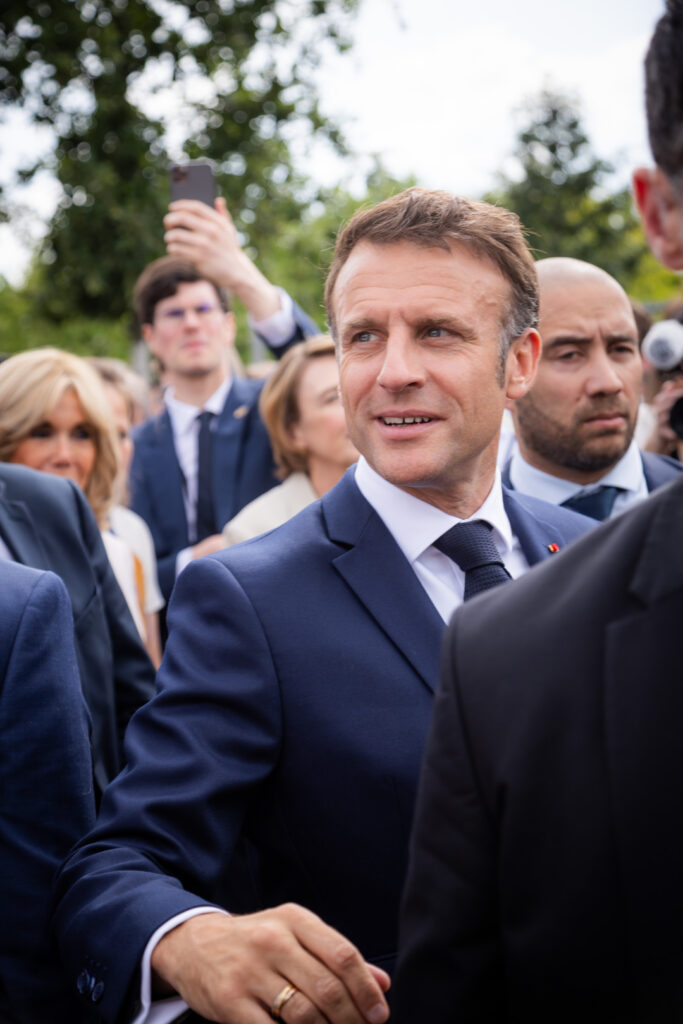 Emmanuel Macron auf dem Demokratiefest | © K.Schmidt